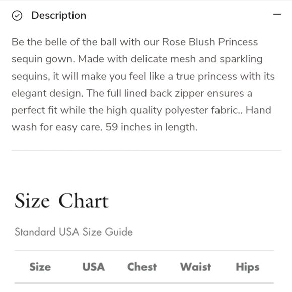 Rose Gold Princess Sequin Gown - Picture 3 of 4